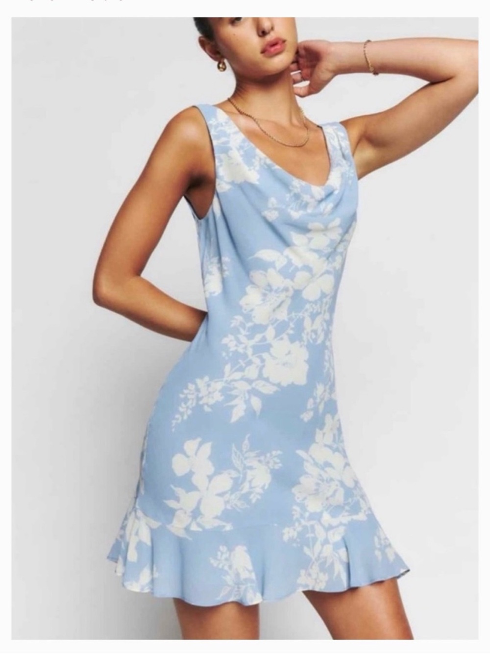 NWT!!! Reformation Rudie Mini Dress in Aliso Blue Floral